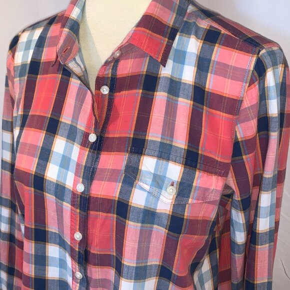 J. Crew Factory Long Sleeve Plaid Popover - Picture 4 of 7